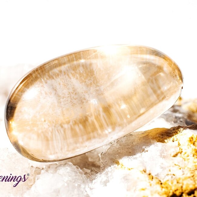 Orange (Sunset) Aura Clear (Crystal) Quartz - Tumbled