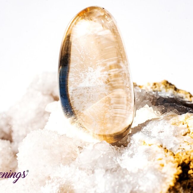 Orange (Sunset) Aura Clear (Crystal) Quartz - Tumbled