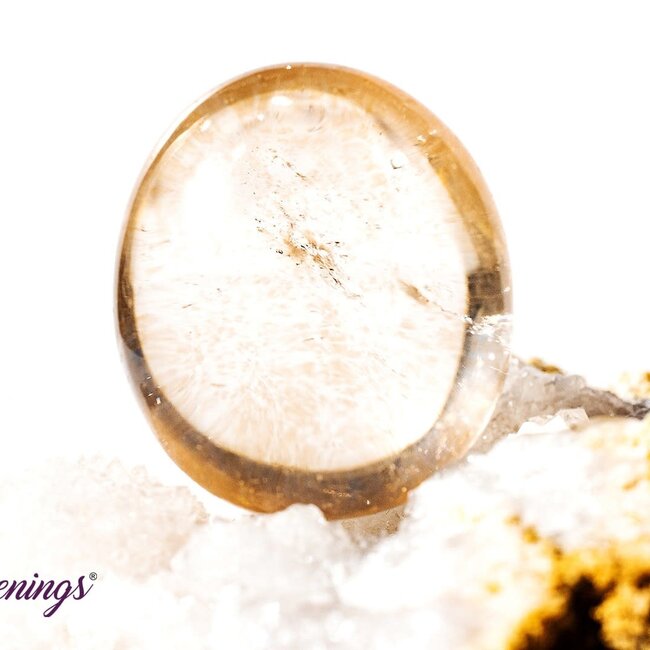 Orange (Sunset) Aura Clear (Crystal) Quartz - Tumbled