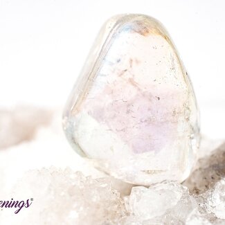 Angel (White) Aura Clear Quartz - Tumbled Smooth
