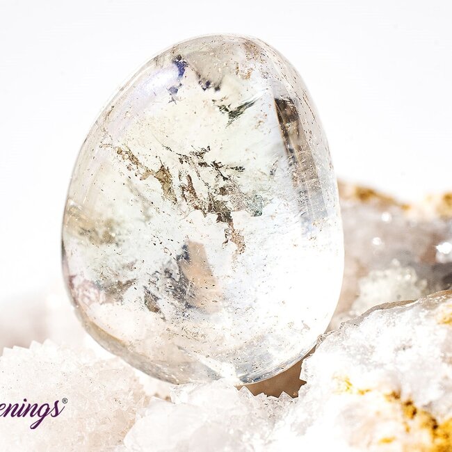 Angel (White) Aura Clear (Crystal) Quartz - Tumbled Smooth