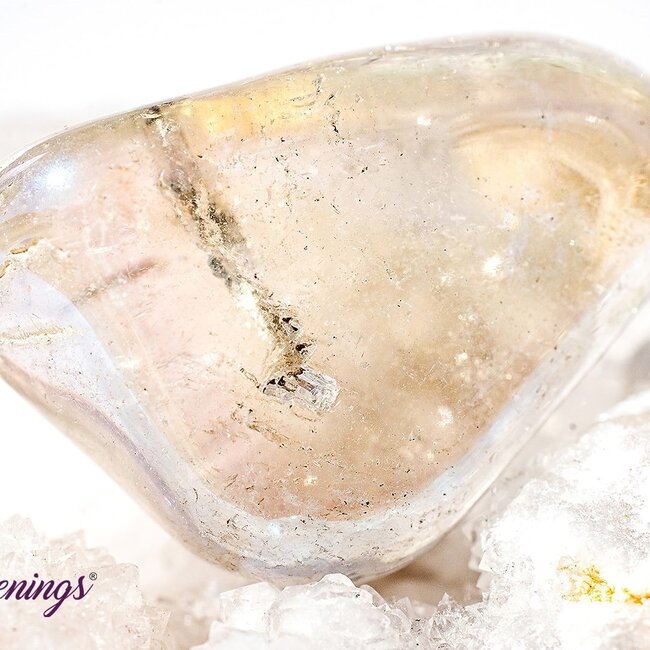 Angel (White) Aura Clear (Crystal) Quartz - Tumbled Smooth