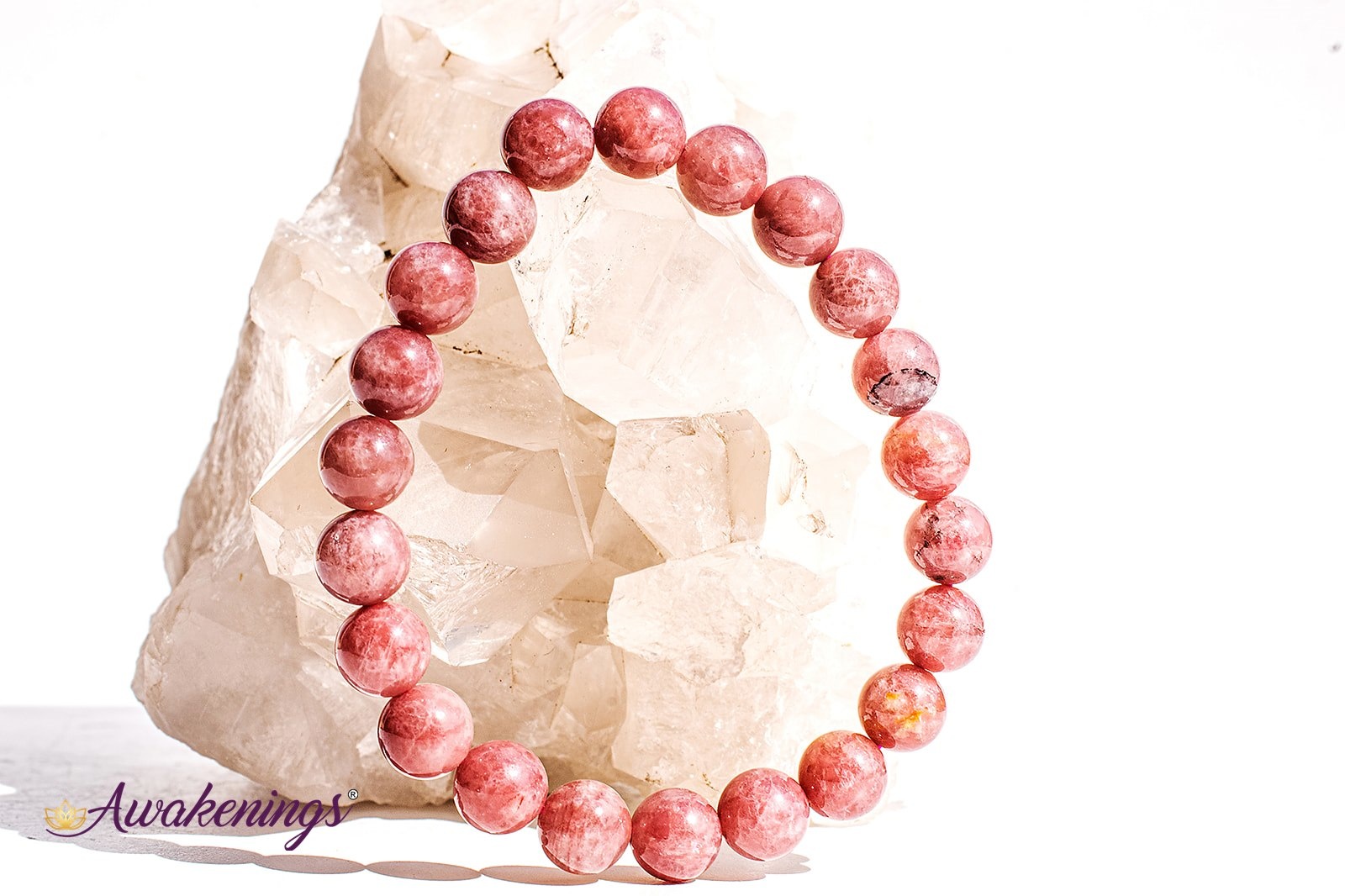 Strawberry Quartz | Crystal Layer Bracelet – Star of Venus
