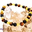 Gold Tigers Eye, Citrine, & Black Tourmaline Bracelet- 6mm