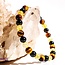 Gold Tigers Eye, Citrine, & Black Tourmaline Bracelet- 6mm
