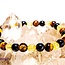 Gold Tigers Eye, Citrine, & Black Tourmaline Bracelet- 6mm