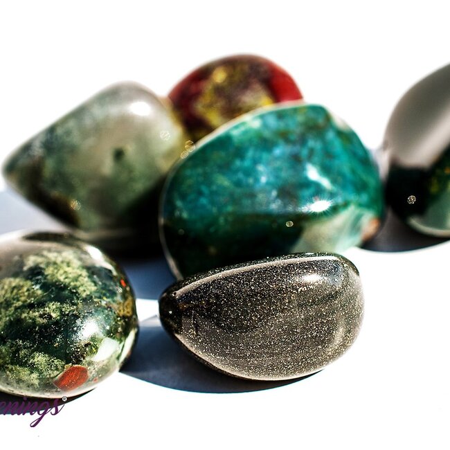 Bloodstone (Seftonite Septonite Setonite Heliotrope) - Tumbled