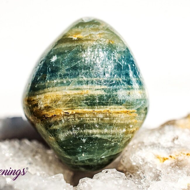 Lemurian (Lumerian) Aquatine Blue Calcite - Tumbled Smooth