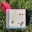 Garnet Faceted Boxed Set-Round Earrings, Adjustable Ring, Necklace-Sterling Silver
