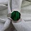Malachite Mens Ring-Size 9 Octagon Sterling Silver
