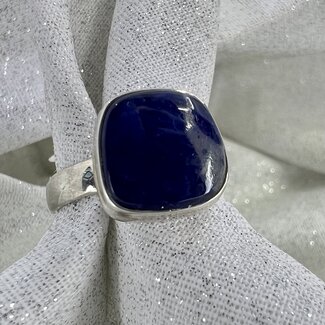 Sodalite Ring-Size 6 Square Sterling Silver