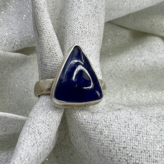 Sodalite Ring-Size 6 Triangle Sterling Silver