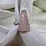 Rose Quartz Ring-Size 7 Angled-Sterling Silver