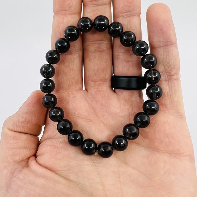 Indonesian Tektite/Agni Manitite Bracelet - 8mm
