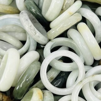 Jade Crystal Rings - Size 8