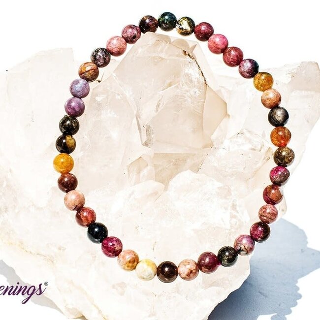 Mixed and Assorted Tourmaline Bracelets - 5 -7mm (Watermelon)