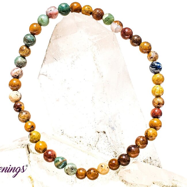 Ocean (Sea Sediment Marine) Jasper Bracelets - 4mm Mini