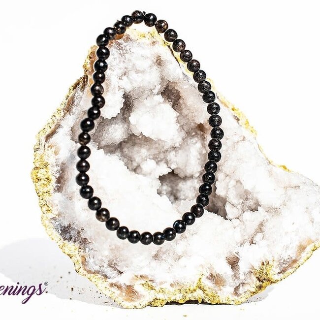 Arfvedsonite (Fireworks Stone) Bracelets - 4mm Mini