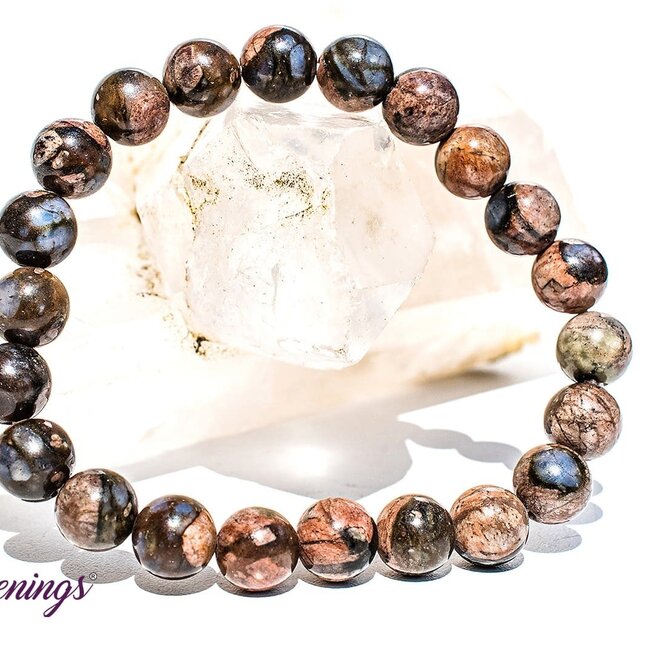 Que Sera (Blue Opal Llianite Galaxy Rhyolite Liberite Glaucophane) Bracelets - 8mm
