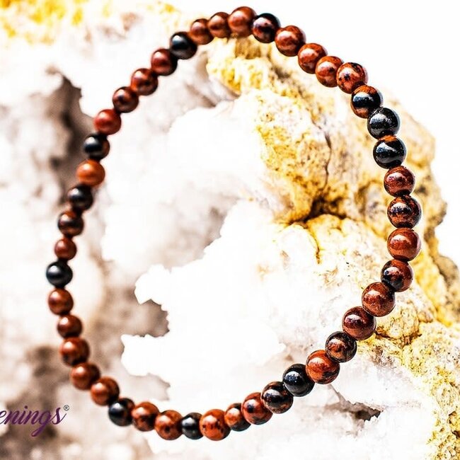 Mahogany Obsidian Bracelets - 4mm Mini