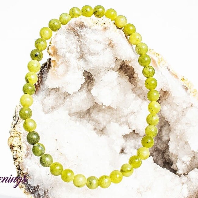 Green Yellow Serpentine Bracelets - 4mm Mini