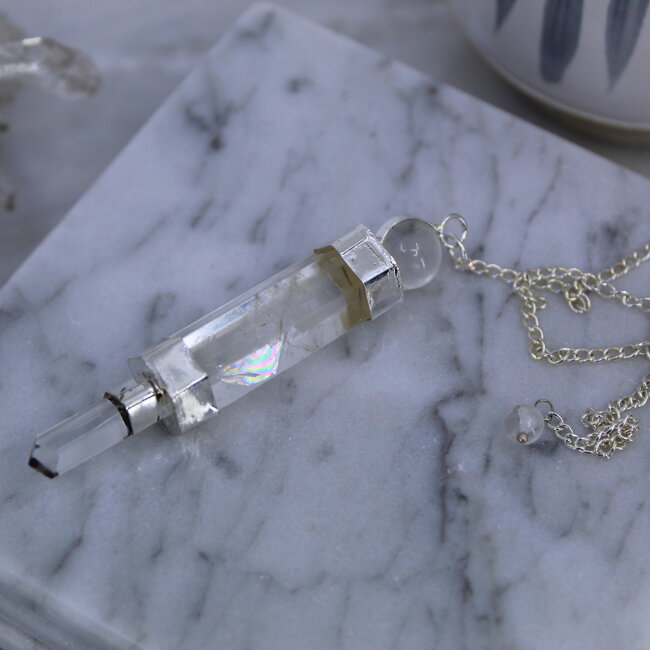 Clear Quartz with Clear Quartz Point Pendulum Awakenings