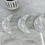 Selenite (Satin Spar Gypsum) Charging Disks Plates Station - 3" Crescent Moon Etched Moons Small