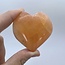Orange Peach Selenite Selenite (Satin Spar Gypsum) Charging Hearts - 2" Medium