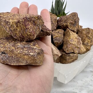 Arabic Miriam Jasper (Calligraphy Script Stone) Large - Rough Raw Natural