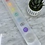 Selenite (Satin Spar Gypsum) Chakra Colored Charging Bar-Large 10"