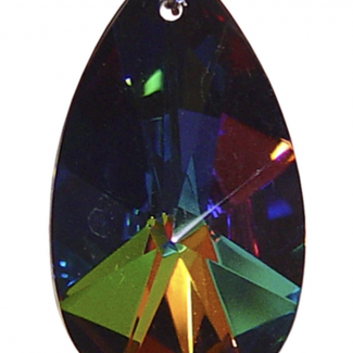 Prism Window Mirror Crystal - Faceted Almond Black Rainbow 38mm Suncatcher Sun Catcher