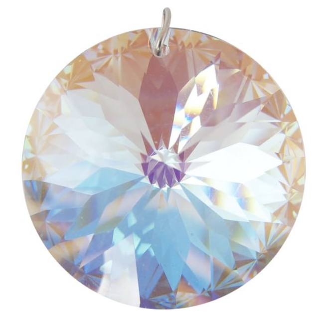 Prism Window Mirror Crystal-Faceted Disk-40mm