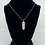 Rose Quartz Necklaces - Point on Bead Chain 18" Silver Plated