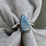 Larimar Ring High Triangle Size 7-Sterling Silver