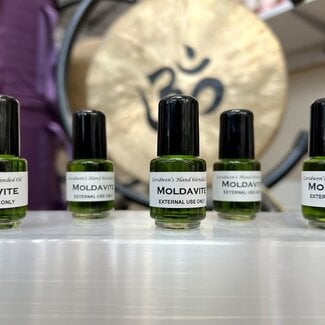 Moldavite Oil (.125 oz) Glass Bottle Elixir - Ceridwen's