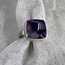 Chevron (Dream) Amethyst Ring - Size 7 Squared - Sterling Silver