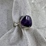 Chevron (Dream) Amethyst Ring - Size 7 Square - Sterling Silver
