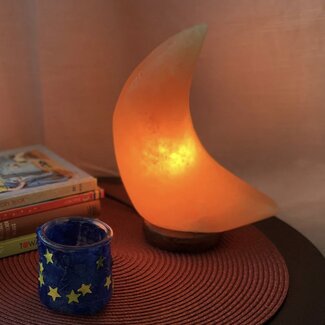 Himalayan Salt Lamp - Crescent Moon 5" USB