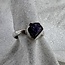 Amethyst Ring-Size 8 Rough-Bezel Set-Sterling Silver Natural Raw