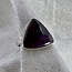 Chevron (Dream) Amethyst Ring - Size 8 Triangle - Sterling Silver