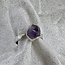 Amethyst Rings - Size 7 Rough Bezel Set - Sterling Silver Natural Raw