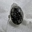 Astrophyllite Ring-Adjustable Oval-Sterling Silver