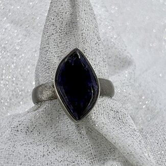Sugilite Ring-Size 6 Diamond Shape Sterling Silver