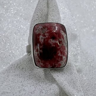 Thulite Size 5 Ring-Rectangle Sterling Silver