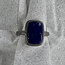 Lapis Lazuli Rings - Size 8 Rectangle High Bezel Set - Sterling Silver