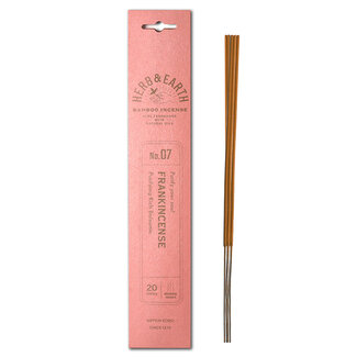 Frankincense Incense - 20 Sticks Herb & Earth (Purifying Rich Balsamic) - Bamboo Natural Oil Low Smoke #7