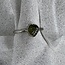 Moldavite Simple Rough Ring-Size 5 Sterling Silver Raw Natural