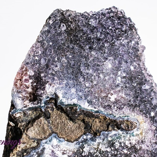 Amethyst Druzy Cut Base - Small Free Form Rough Raw Natural
