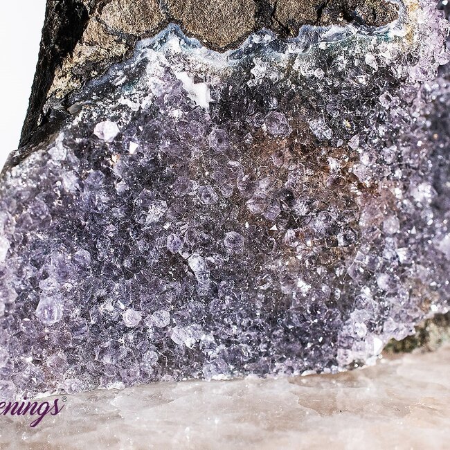 Amethyst Druzy Cut Base - Small Free Form Rough Raw Natural