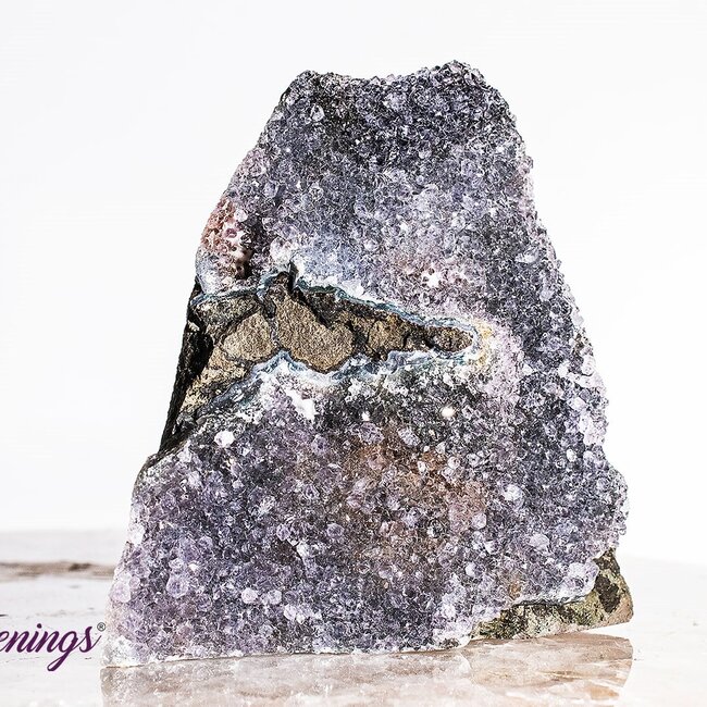 Amethyst Druzy Cut Base - Small Free Form Rough Raw Natural